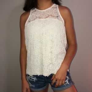 Lace white blouse
